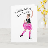 Highland Tänzerin Pink Karte (Gelbe Blume)
