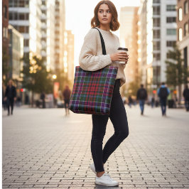 Highland-Tartan - Rustikales Rot-Grün-Karo Tasche