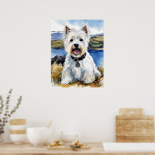 Highland Terrier - Dog Art Print Poster (Küche)