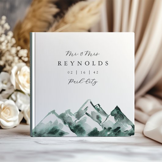 Highland | Watercolor Mountain Wedding Gästebuch