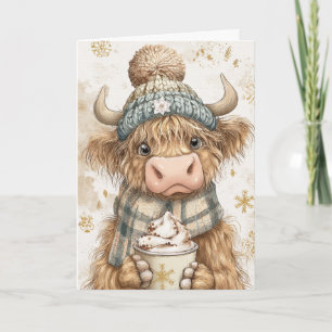 Highland-Weihnachtsgeschenk Feiertagskarte