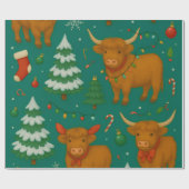 Highland YuleTide Lights Collection Geschenkpapier (Flach)
