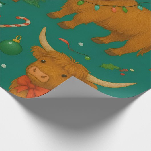Highland YuleTide Lights Collection Geschenkpapier (Ecke)