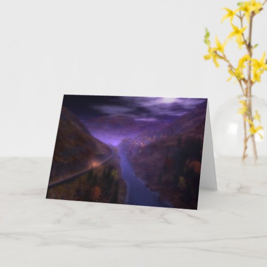 Highland Zuhause Lights Card Karte (Gelbe Blume)