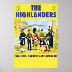 Highlander Britisches Armee-Rekrutierungsposter Poster