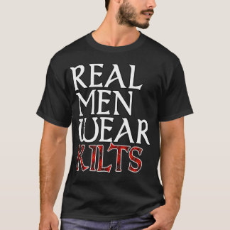 Highlander Games Roter Tartan Karo Echtes Männer T T-Shirt
