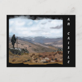 Highlander in An Caistel, Schottland Postkarte