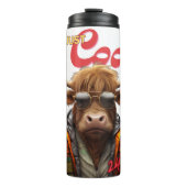 Highlander Kuh "I'm Just Cool" 24/7 Thermosbecher (Vorderseite)