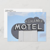 Highlander Motel Route 66 Postkarte (Vorne/Hinten)