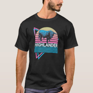 Highlander Schottisches Hochlandrind Retro T-Shirt