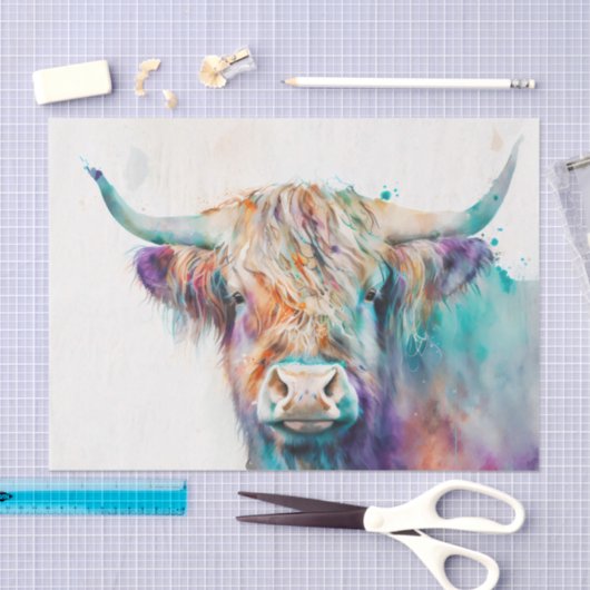 HIGHLANDER - Schottland-Hüttenvieh Seidenpapier (Handwerk)