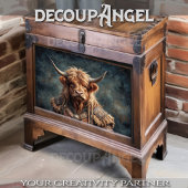 Highlander Viking Warrior Bull - Decoupage - Seidenpapier