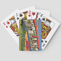 Highlands NC Retro-Postkarten-Spielkarten
