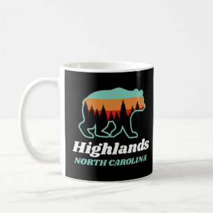 Highlands North Carolina NC Bear Retro Vintag Kaffeetasse