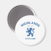 HIGHLANDS Schottland Magnet (Vorderseite/Rückseite)