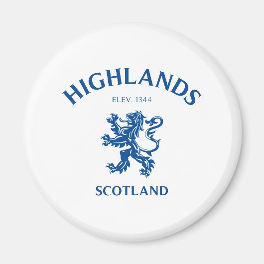 HIGHLANDS Schottland Magnet (Vorne)