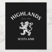 HIGHLANDS WEINETIKETT (Einzelnes Label)