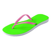 Highlighter Neon Green Solid Color Badesandalen (Schrägansicht)
