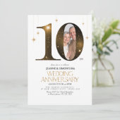 Highlights 10. Hochzeitstag Foto ID1165 Einladung (Stehend Vorderseite)