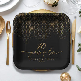 Highlights Gold 10-Jährige ID1165 Pappteller