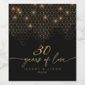 Highlights Gold 30 Jahre Jubiläum ID1165 Weinetikett (Einzelnes Label)