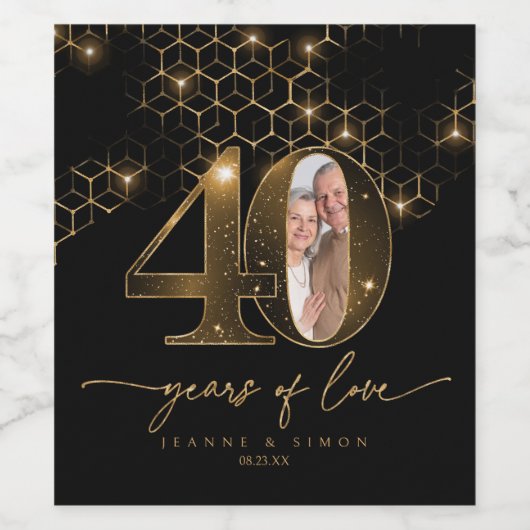 Highlights Gold 40 Jahre Foto ID1165 Weinetikett (Einzelnes Label)