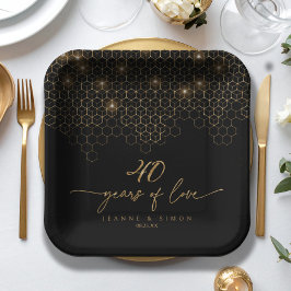 Highlights Gold 40 Jahre Jubiläum ID1165 Pappteller