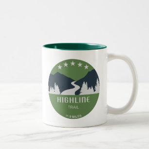 Highline Trail Glacier-Nationalpark Zweifarbige Tasse