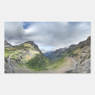 Highline Trail und zur Sun Road - Glacier Rechteckiger Aufkleber