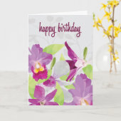 HighPoly Orchid Geburtstag Karte (Gelbe Blume)