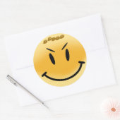 highres_smiley_str, SMILE Runder Aufkleber (Umschlag)