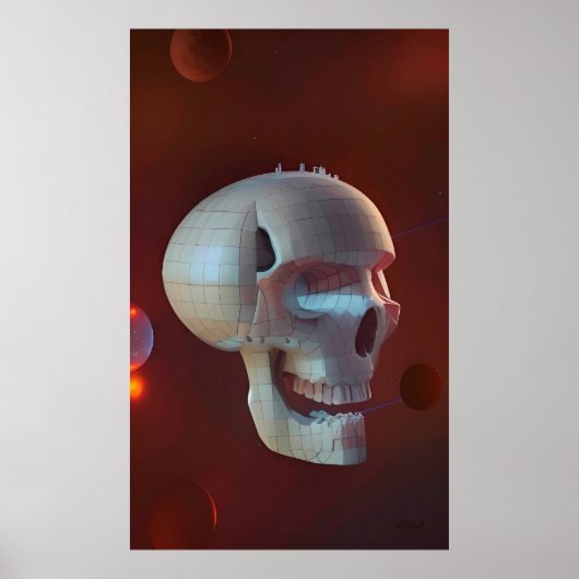 Highrise Living on Skull Asteroid 42-C Poster (Vorne)