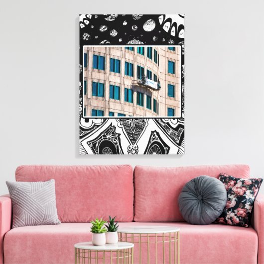 Highrise Window Washer Leinwanddruck (Insitu (Wohnzimmer))