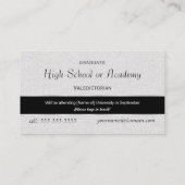 Highschool Abschluss-Namenskarten - 2009 Telefonnummerkarte (Rückseite)