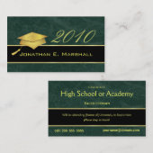 Highschool Abschluss-Namenskarten - 2010 Telefonnummerkarte (Vorne/Hinten)