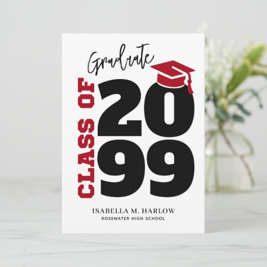 Highschool Graduation Ankündigung (Stehend Vorderseite)