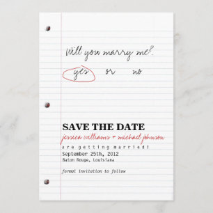 Highschool Schatze Save the Date
