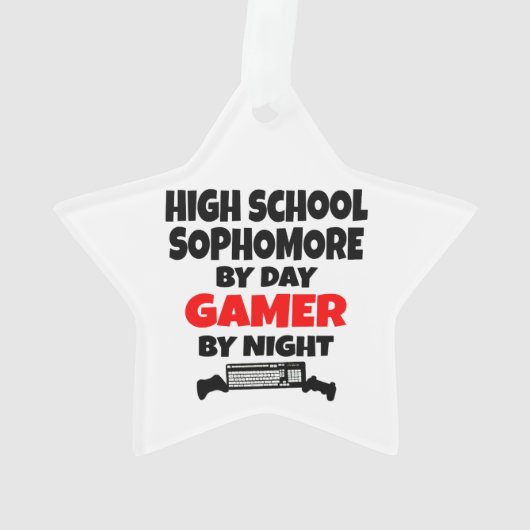 Highschool Sophomer by Day Gamer by Night Ornament (Rückseite)