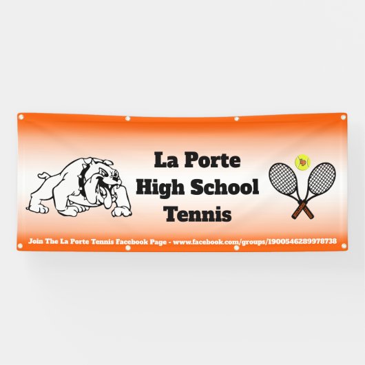 Highschool Tennis-Fahne Banner (Horizontal)