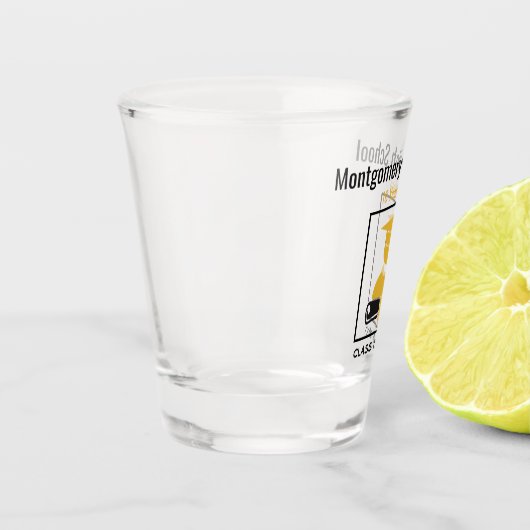 Highschool Wiedersehen-kundenspezifisches Schnapsglas (Links)