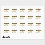 Highsticker - Fischen Runder Aufkleber (Blatt)