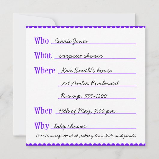 Hightailin' IT-Einladungs-Vorlage Version 2 Einladung (Rückseite)