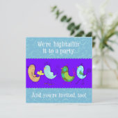 Hightailin' IT-Einladungsvorlage Version 1 Einladung (Stehend Vorderseite)