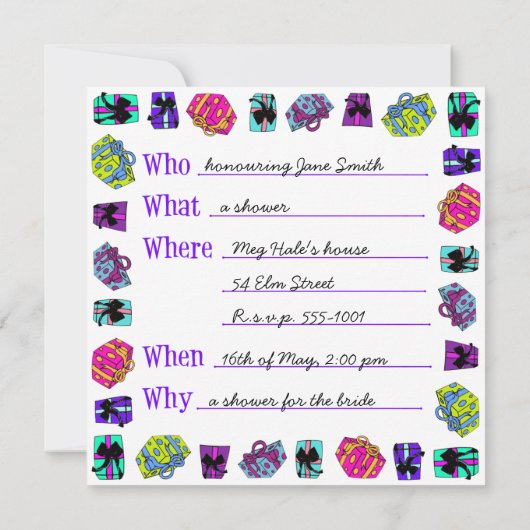 Hightailin' IT-Einladungsvorlage Version 1 Einladung (Rückseite)