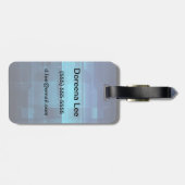 Hightech- digitaler Hintergrund Gepäckanhänger (Rückseite horizontal)