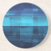 Hightech- digitaler Hintergrund Getränkeuntersetzer (Vorne)