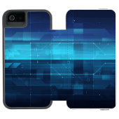 Hightech- digitaler Hintergrund Incipio iPhone Geldbeutel-Hülle (Folio Geöffnet)