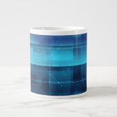 Hightech- digitaler Hintergrund Jumbo-Tasse (Vorderseite)
