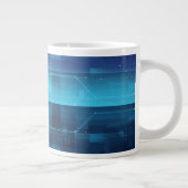 Hightech- digitaler Hintergrund Jumbo-Tasse (Rechts)