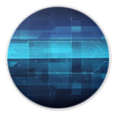 Hightech- digitaler Hintergrund Keramikknauf (Vorderseite)